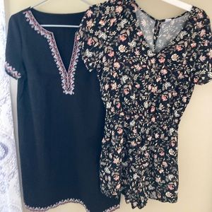 1 medium NWOT romper, 1 medium dress